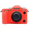 Rieibi Fuji XT5 X-T5 custodia, custodia protettiva in silicone morbido per fotocamera Fujifilm XT5 X-T5, custodia leggera per fotocamera Fuji X-T5 - rosso