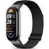 CHANRASI Metallo Cinturini Compatibile con Xiaomi Mi Band 10/9/8 Cinturino Donna,Cinturino Maglia Regolabili Magnetiche per Xiaomi Mi Band 10/9/8 Nero