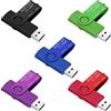 BORLTER CLAMP BorlterClamp 32GB Chiavetta USB 5 Pezzi Set di Pen Drive Unità Flash USB 2.0 Girevole Penna USB, Nero/Viola/Blu/Verde/Rosso