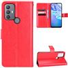 Jiajihua Custodia Compatibile con TCL 30E / 306/305,Compatibile con TCL 30 SE 6165H Magnetic Closure Protection Phone Wallet Cover Red