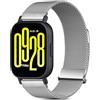 CHANRASI Metallo Cinturino 22mm Compatibile con Cinturini Xiaomi Redmi Watch 5 Active/5 Lite Donna,Cinturino Doppie Magnetiche per Redmi Watch 5 Active/5 Lite argento