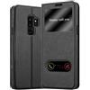 Cadorabo Custodia Libro per Samsung Galaxy S9 PLUS in NERO COMETA - con Funzione Stand e Chiusura Magnetica - Portafoglio Cover Case Wallet Book Etui Protezione