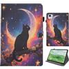 Bemoloon Tablet Cover in Pelle PU per Honor Pad X9a /X9 Pro 11.5 - Colori Vibranti & Design alla Moda, Protezione, Anti-Graffio, Gatto Chiaro di Luna