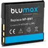 Blumax Batteria per Sony NP-BN1 / NPBN1 | 600 mAh | compatibile con Sony Cyber-Shot DSC-QX10, DSC-QX100, DSC-T99, DSC-T110, TF1