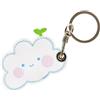 Dingfeiyu Pelle Cover Compreso Portachiavi per Apple Airtag, GPS Localizzatore Custodia per Bambini, Anziani, Animali Domestici, Zaino, Bicicletta, Valigia (nuvola bianca)