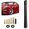 Vinmooog Antenna Auto Corta universale autoradio Fibra di Carbonio,12CM 4 Viti Incluse M4.0 M5.0 M6.0 con forte funzione di ricezione FM/AM/DAB