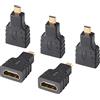 J&D Adattatore Micro HDMI a HDMI, Connettori Placcati in Oro, Femmina a Maschio, Convertitore Compatibile con Smartphone e Fotocamere, 5 Pack