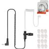 Hoornie® Auricolari (confezione da 2) con jack da 3,5 mm - trasparente con clip di fissaggio e 10 (x2) tappi per le orecchie gratuiti - Cuffie per radio
