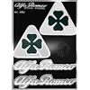 4R Quattroerre.it Alfa Romeo Adesivi Ufficiali 2 Quadrifoglio 2 Scritte, 94 x 131 mm