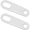 eMagTech 2 Pezzi Supporto per Campanello in Acciaio Inossidabile per Moto Lucky Bell Staffa di Fissaggio Lunghezza 68 Mm Apertura 20 Mm E 10 Mm Adatto per Motociclette E Tricicli Argento