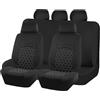 UDJCHK Coprisedili Auto per Toyota Hilux 2020-2022 2023 2024 2025 2026, Anteriore Stoffa Set Copri-Sedile Fodere per Anteriori e Posteriori con Airbag Laterale, Auto Set Coprisedili,Black