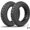 VOLOHAS 250 x 64 pneumatici completi per Xiaomi 4 Ultra, Navee S65, Navee S65C, scooter elettrico 250 x 64 fuoristrada, pneumatici solidi da 10 pollici, pneumatici in gomma piena, accessori di