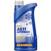 MANNOL AG11 LONGTERM-CONCENTRATED LIQUIDO REFRIGERANTE, 1 L | Concentrato a base di inibitori minerali, soddisfa AFNOR, ASTM, BSI, per VW, BMW, ecc. Protegge da depositi