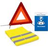 PAIF Triangolo Autoferma Micro con Piede a Ragno - Omologato ECE 27R04 - Triangolo Emergenza Compatto Autoportante - Alta visibilità e Custodia Rigida Inclusa (1, PAIF® Triangolo Gilet Disco ORARIO)