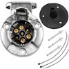 ETUKER Presa Rimorchio 7 poli Metallo 12V 7 Pin Trailer Socket Impermeabile CE