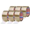 tesapack 4195 Nastro Adesivo in PP 66m x 50mm, Trasparente - 6 Rotoli | Nastro Adesivo per Pacchi in Pellicola di PP, Silenzioso - Resistente al Tempo e alle Temperature Estreme