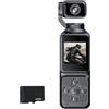 Generic Videocamera Vlogging con obiettivo rotante a 360°, 32G | Display da 1,5 pollici, testa rotante della fotocamera e luce di riempimento per il vlogging quotidiano