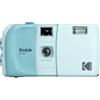 KODAK EC35 - Fotocamera a pellicola da 35 mm, riutilizzabile, senza messa a fuoco, flash integrato, copertura scorrevole, compatibile con principianti (Singolo, Azzurro)