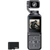 Generic Videocamera Vlogging con obiettivo rotante a 360°, 128G | Display da 1,5 pollici, testa rotante della fotocamera e luce di riempimento per il vlogging quotidiano