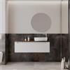 DEGHI Mobile bagno portalavabo dx 120cm bianco opaco cannettato e top rovere deciso - Deck