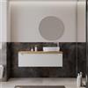 DEGHI Mobile bagno portalavabo dx 120 cm bianco opaco cannettato con top 3,8 h rovere gold - Deck