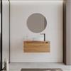 DEGHI Mobile bagno sospeso 90 cm rovere gold cannettato con top - Deck