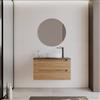 DEGHI Mobile bagno sospeso 90 cm rovere gold con cassetti e top antracite - Deck