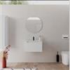 DEGHI Mobile bagno sospeso 60 cm bianco opaco con lavabo integrato - Sleek