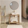 DEGHI Mobile bagno a terra sottolavabo 80 cm in legno di acacia - Palmas