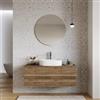 DEGHI Mobile bagno sospeso 120x50cm 2 cassetti rovere america con top - Edgard