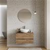 DEGHI Mobile bagno sospeso 80x50 cm 2 cassetti rovere america con top - Edgard