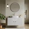 DEGHI Mobile bagno portalavabo 100 cm bianco opaco con ante e specchio - Dunkel