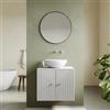 DEGHI Mobile bagno portalavabo 60 cm bianco opaco con ante e specchio - Dunkel