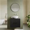 DEGHI Mobile bagno portalavabo 60 cm nero opaco con ante e specchio - Dunkel