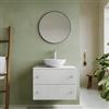 DEGHI Mobile bagno portalavabo 70 cm bianco opaco con cassetti e specchio - Dunkel