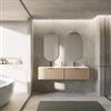 DEGHI Mobile bagno sospeso 160 cm con 2 cassetti frassino harper e lavabo - Roxas
