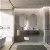 DEGHI Mobile bagno sospeso 160 cm con 2 cassetti frassino Londra e lavabo - Roxas