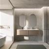 DEGHI Mobile bagno sospeso 160 cm con 2 cassetti frassino mary e lavabo - Roxas