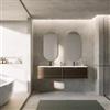 DEGHI Mobile bagno sospeso 160 cm con 2 cassetti frassino reale e lavabo - Roxas