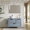 DEGHI Mobile bagno sospeso 100 x 50 cm con cassetto e modulo carta da zucchero con top e specchio - Firenze
