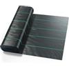 Velway Telo Pacciamatura 3x10M - 100g/m² Telo Anti Erbacce per Orto, Giardino, Tessuto Permeabile all'Acqu, Stabilizzazione ai Raggi UV,Barriere Contro Le Erbe Infestanti