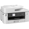 Brother MFCJ5340DWE, Multifunzione Inkjet a colori con stampa A4/A3, Ecopro | Cassetto da 250 e ADF 50 fogli, Touchscreen 6.8 Cm, USB, LAN, WiFi, Colore Bianco, Cartucce incluse da 550 pag