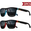 MODEO Set di 2 occhiali da sole sportivi polarizzati quadrati - 2PCS-4