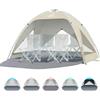 WolfWise grande tenda da spiaggia con protezione UV per 3-4 persone, tenda da spiaggia spaziosa con protezione solare UPF 50+, tenda da spiaggia portatile con protezione dal vento e fondo espandibile