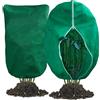 Huiguli 2 Pezzi Cappuccio Protezione Piante, 80 x 120cm Copertura Piante Inverno Porosità, Tessuto Non Tessuto per Piante con Coulisse e Cerniera, Telo Piante Inverno per Vaso, Palme, Ulivi, Verde