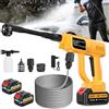 LTPAG Idropulitrice a Batteria, 21V 120Bar Idropulitrice Mobile, Idropulitrice a Batteria con 2 Batterie&Ugello 6-in-1&Tubo da 5M, Idropulitrice Senza Fili Portatile per Auto/Terrazza/Finestre