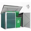 Outsunny Casetta per Spazzatura Copri Bidoni 1.91m² 2 Porte Verde | Esterna, Acciaio Zincato, Porte Bloccabili, Tetto Apribile, Prese d'Aria, Contenitore Rifiuti, per 2 Bidoni