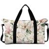 Morbuy Borsa Palestra Uomo Donna, 3D Fiori (Fiori bianchi,1 pezzo) | Borsone da Viaggio, Travel Weekender Gym Bag, per Campeggio ed Escursionismo