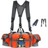 Generic Marsupio con portabottiglie regolabile e tracolla, Arancione, Fare | Fanny, tracolla da caccia, marsupio da corsa, per caccia, corsa, escursionismo, viaggi, campeggio, sport all'aria aperta
