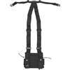 SUPVOX Gilet Tattico Radio Portatile Regolabile in Nylon Nero per Pesca Caccia | Imbracatura Toracica Tasche Frontali, Antinfortunistica, Pacchetto Radio, Gilet da Lavoro Alta Visibilità